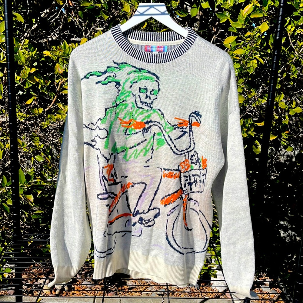 Urban Outfitters Skeleton/Bicycle Sweater